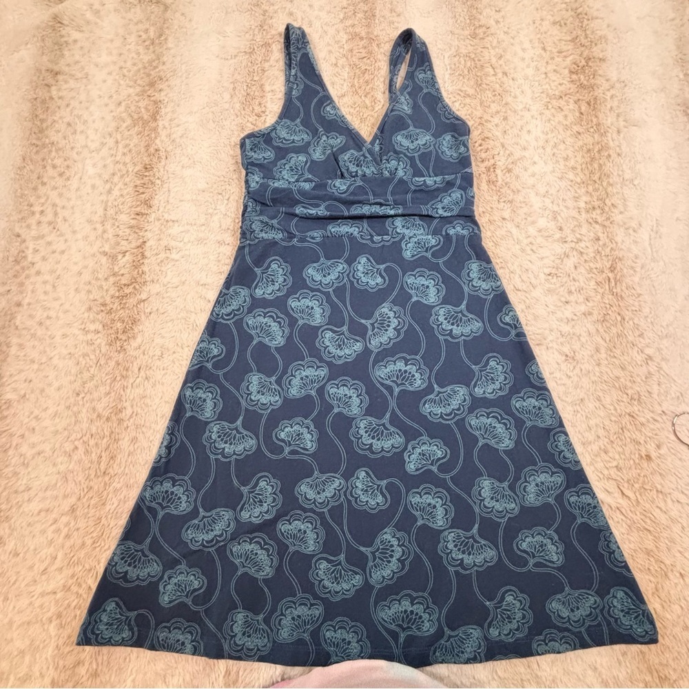 Patagonia Blue Floral Organic Cotton Spaghetti Strap Dress Women’s Small